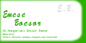 emese bocsor business card